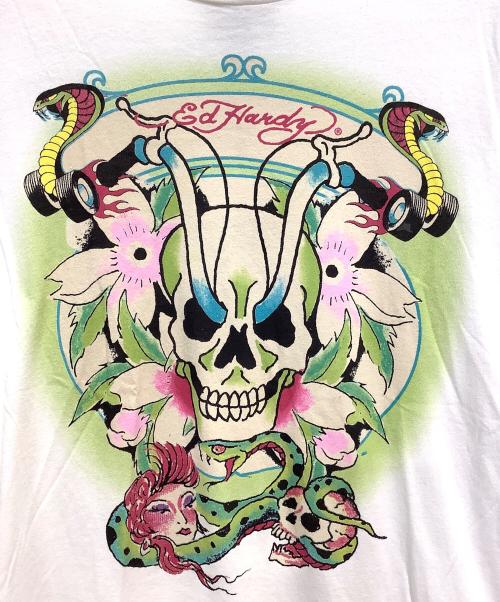 Ed Hardy（エド ハーディー）ED HARDY (エド ハーディー) 7 BASIC SS TEE ホワイト サイズ:XL 未使用品の古着・服飾アイテム