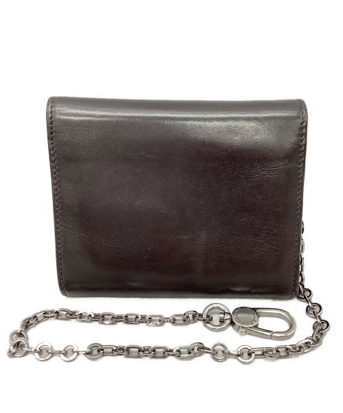 BVLGARI（ブルガリ）BVLGARI (ブルガリ) 3つ折り財布チェーン付き ダークブラウンの古着・服飾アイテム