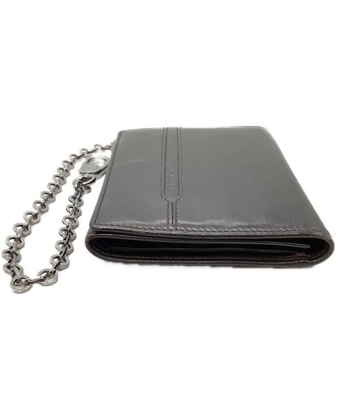 BVLGARI（ブルガリ）BVLGARI (ブルガリ) 3つ折り財布チェーン付き ダークブラウンの古着・服飾アイテム
