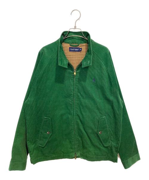 POLO GOLF（ポロ ゴルフ）POLO GOLF (ポロ ゴルフ) コーデュロイ ハリントンジャケット グリーン サイズ:Lの古着・服飾アイテム