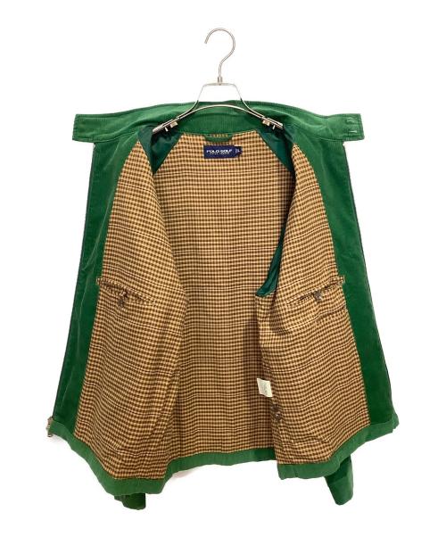 POLO GOLF（ポロ ゴルフ）POLO GOLF (ポロ ゴルフ) コーデュロイ ハリントンジャケット グリーン サイズ:Lの古着・服飾アイテム