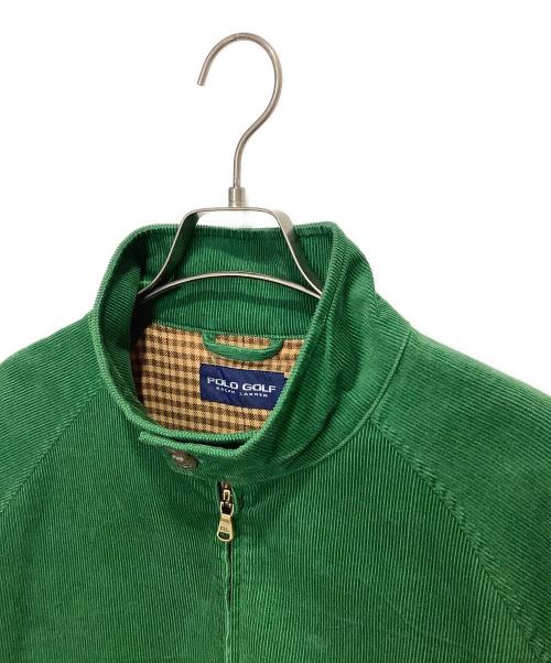 POLO GOLF（ポロ ゴルフ）POLO GOLF (ポロ ゴルフ) コーデュロイ ハリントンジャケット グリーン サイズ:Lの古着・服飾アイテム