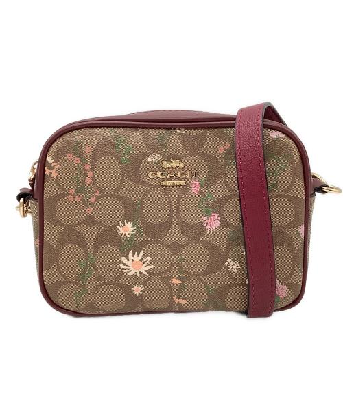 COACH（コーチ）COACH (コーチ) ショルダーバッグ ベージュ×ボルドーの古着・服飾アイテム