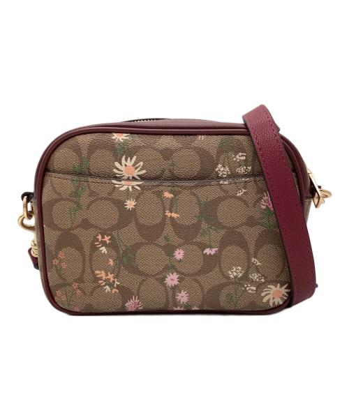 COACH（コーチ）COACH (コーチ) ショルダーバッグ ベージュ×ボルドーの古着・服飾アイテム