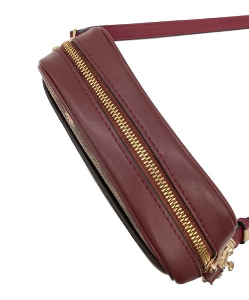 COACH（コーチ）COACH (コーチ) ショルダーバッグ ベージュ×ボルドーの古着・服飾アイテム
