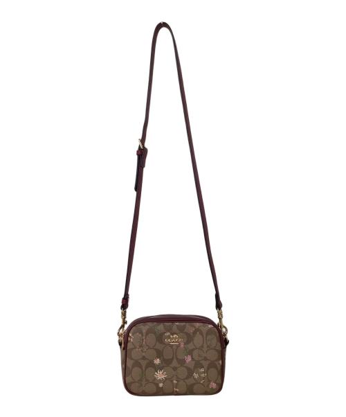 COACH（コーチ）COACH (コーチ) ショルダーバッグ ベージュ×ボルドーの古着・服飾アイテム