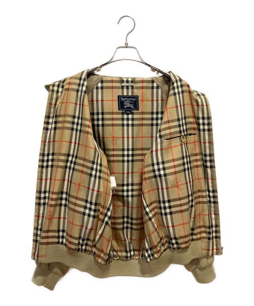 Burberry's（バーバリーズ）Burberry's (バーバリーズ) ノバチェック ハリントンジャケット ベージュ サイズ:Lの古着・服飾アイテム