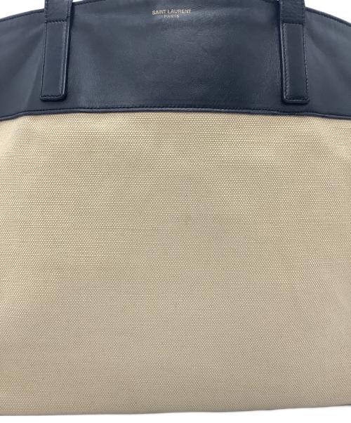 Saint Laurent Paris（サンローランパリ）Saint Laurent Paris (サンローランパリ) ハンドバッグ ベージュ×ブラックの古着・服飾アイテム