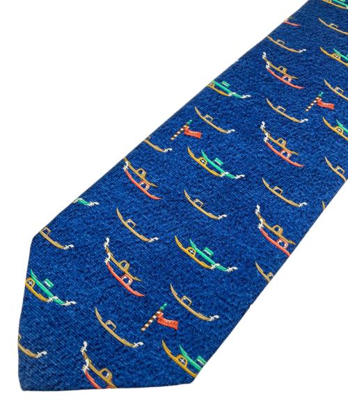 BVLGARI（ブルガリ）BVLGARI (ブルガリ) シルクネクタイ ネイビー サイズ:記載なしの古着・服飾アイテム