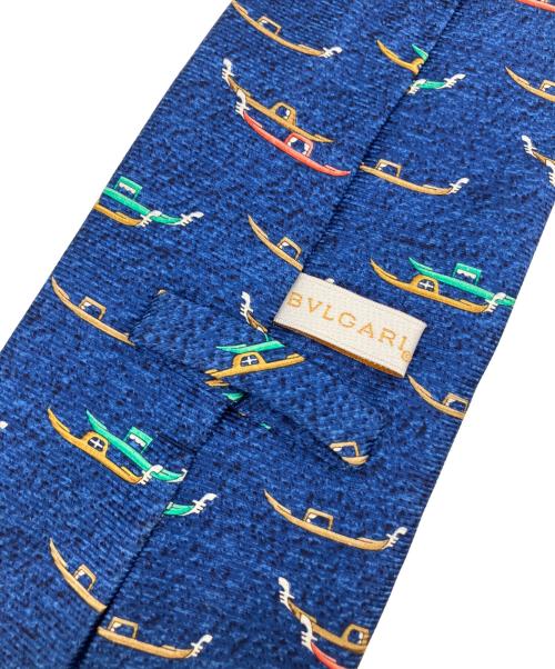 BVLGARI（ブルガリ）BVLGARI (ブルガリ) シルクネクタイ ネイビー サイズ:記載なしの古着・服飾アイテム