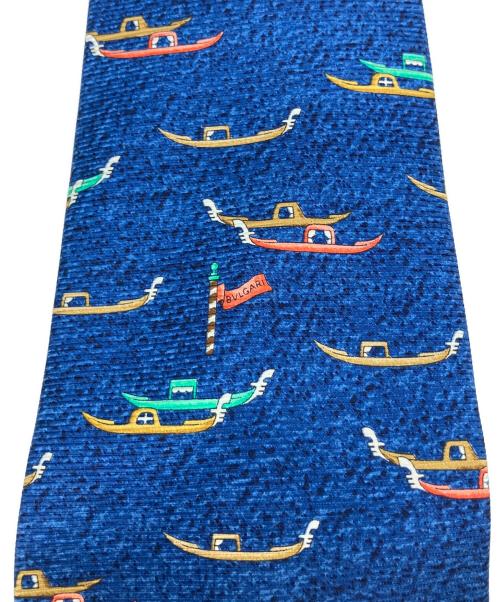 BVLGARI（ブルガリ）BVLGARI (ブルガリ) シルクネクタイ ネイビー サイズ:記載なしの古着・服飾アイテム