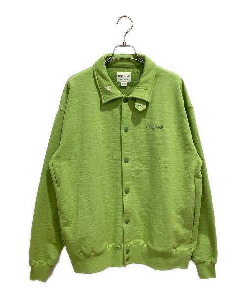 Snow peak（スノーピーク）Snow peak (スノーピーク) JOURNAL STANDARD (ジャーナルスタンダード) リサイクル コットンスナップ カーディガン 黄緑 サイズ:Mの古着・服飾アイテム