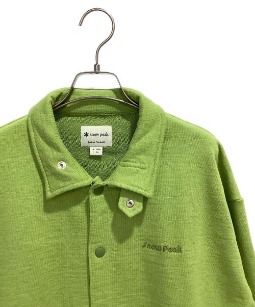 Snow peak（スノーピーク）Snow peak (スノーピーク) JOURNAL STANDARD (ジャーナルスタンダード) リサイクル コットンスナップ カーディガン 黄緑 サイズ:Mの古着・服飾アイテム