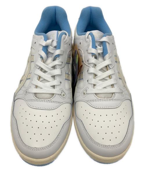 asics（アシックス）asics (アシックス) ローカットスニーカー ホワイト×スカイブルー サイズ:28 未使用品の古着・服飾アイテム