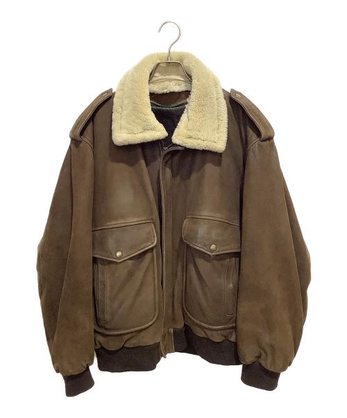 Mac Douglas（マックダグラス）MAC DOUGLAS (マックダグラス) フライトレザージャケット ブラウン サイズ:Lの古着・服飾アイテム