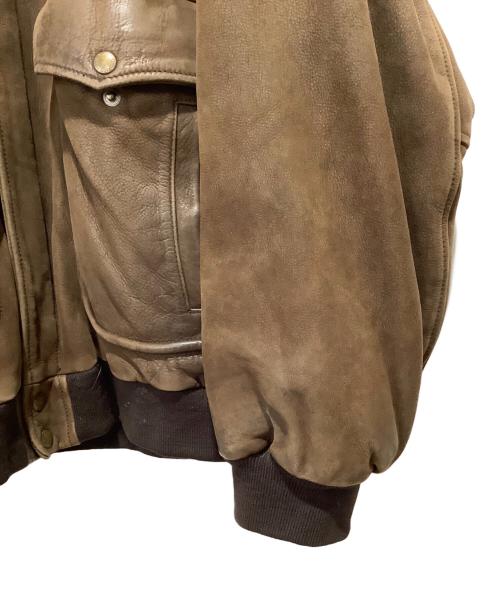 Mac Douglas（マックダグラス）MAC DOUGLAS (マックダグラス) フライトレザージャケット ブラウン サイズ:Lの古着・服飾アイテム
