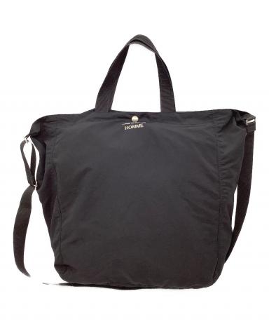 新品★コムデギャルソンオムコットン ナイロングログラン2wayバッグ 中古・古着通販】COMME des GARCONS HOMME (コムデギャルソン オム) 綿