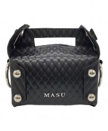 masu（エムエーエスユー）の古着「LEATHER CAKE BAG」｜ブラック