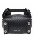 masu（エムエーエスユー）の古着「LEATHER CAKE BAG」｜ブラック