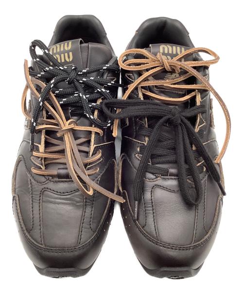 MIU MIU（ミュウミュウ）MIU MIU (ミュウミュウ) NEW BALANCE (ニューバランス) 530SL ローカットスニーカー ブラック サイズ:24.5の古着・服飾アイテム