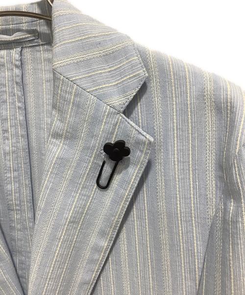 LARDINI（ラルディーニ）LARDINI (ラルディーニ) ストレッチリネンレーヨンライトウェイトシャツジャケット スカイブルー サイズ:46の古着・服飾アイテム