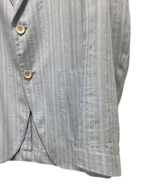 LARDINI（ラルディーニ）LARDINI (ラルディーニ) ストレッチリネンレーヨンライトウェイトシャツジャケット スカイブルー サイズ:46の古着・服飾アイテム