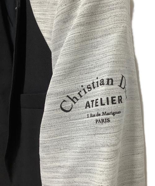 Christian Dior（クリスチャン ディオール）Christian Dior (クリスチャン ディオール) ATELIER バイカラーテーラードジャケット グレー×ブラック サイズ:48の古着・服飾アイテム