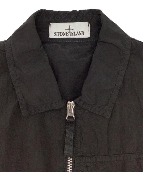 STONE ISLAND（ストーンアイランド）STONE ISLAND (ストーンアイランド) 25SS Nylon Metal ECONYL Overshirt ブラック サイズ:Sの古着・服飾アイテム