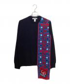 COMME des GARCONS SHIRTコムデギャルソンシャツ）の古着「Football Scarf Knit」｜ブラック