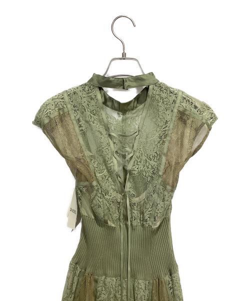 Snidel（スナイデル）Snidel (スナイデル) スイッチングレースドレス グリーン サイズ:1の古着・服飾アイテム