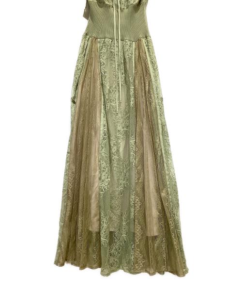 Snidel（スナイデル）Snidel (スナイデル) スイッチングレースドレス グリーン サイズ:1の古着・服飾アイテム