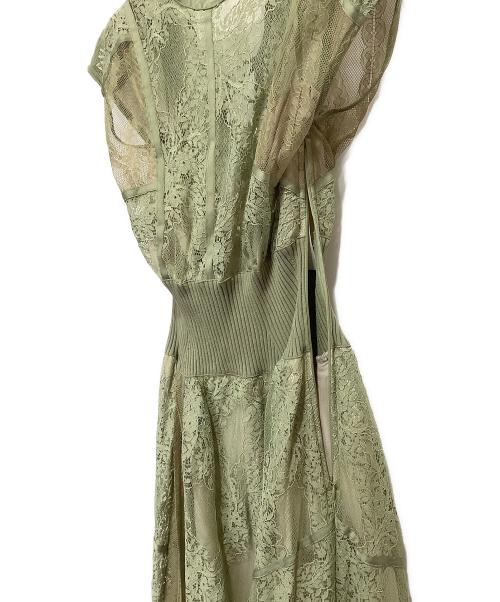 Snidel（スナイデル）Snidel (スナイデル) スイッチングレースドレス グリーン サイズ:1の古着・服飾アイテム