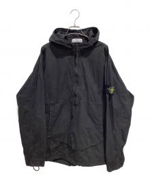 STONE ISLAND（ストーンアイランド）の古着「ガーメントダイ フーデッド アノラックパーカー」｜ブラック