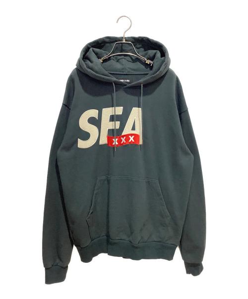 WIND AND SEA（ウィンダンシー）WIND AND SEA (ウィンダンシー) GOD SELECTION XXX (ゴッド セレクション トリプルエックス) LOGO HOODIE グリーン サイズ:Lの古着・服飾アイテム