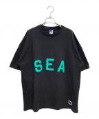 WIND AND SEA×RUSSELL ATHLETICウィンダンシー×ラッセルアスレチック）の古着「プリントTシャツ」｜ブラック