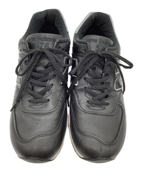NEW BALANCE（ニューバランス）NEW BALANCE (ニューバランス) レザースニーカー ブラック サイズ:27の古着・服飾アイテム