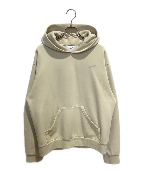 coperni（コペルニ）COPERNI (コペルニ) ロゴプリントプルオーバーパーカー ベージュ×パープル サイズ:Mの古着・服飾アイテム