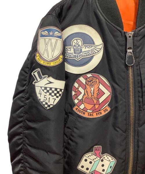 AVIREX（アヴィレックス）AVIREX (アヴィレックス) TOP GUN MA-1 ジャケット ブラック×オレンジ サイズ:Mの古着・服飾アイテム