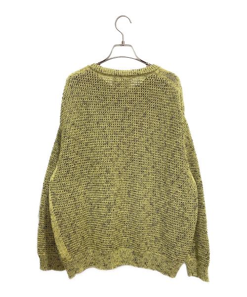 YOKE（ヨーク）YOKE (ヨーク) MESH KNITTED CREWNECK SWEATER イエロー サイズ:2の古着・服飾アイテム