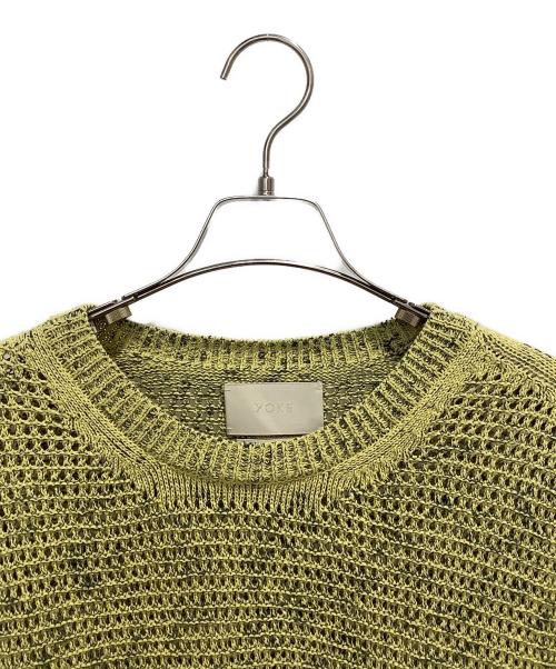 YOKE（ヨーク）YOKE (ヨーク) MESH KNITTED CREWNECK SWEATER イエロー サイズ:2の古着・服飾アイテム