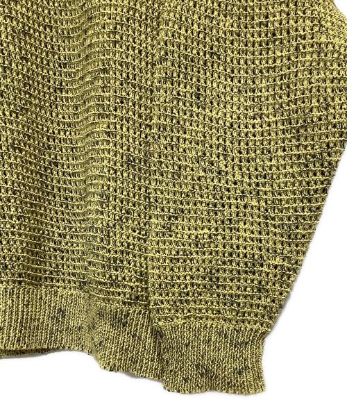 YOKE（ヨーク）YOKE (ヨーク) MESH KNITTED CREWNECK SWEATER イエロー サイズ:2の古着・服飾アイテム