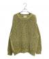YOKE（ヨーク）の古着「MESH KNITTED CREWNECK SWEATER」｜イエロー