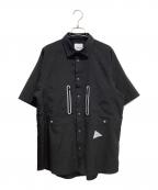 and wanderアンドワンダー）の古着「tech short sleeve shirt」｜ブラック