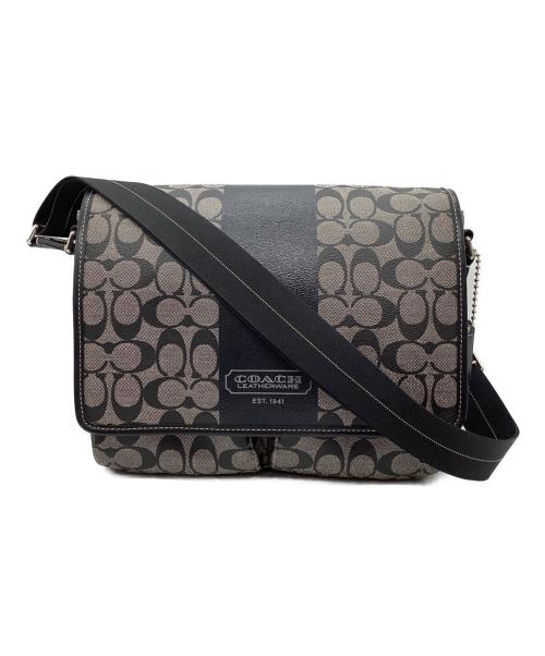 COACH（コーチ）COACH (コーチ) シグネチャー ショルダーバッグ ブラックの古着・服飾アイテム