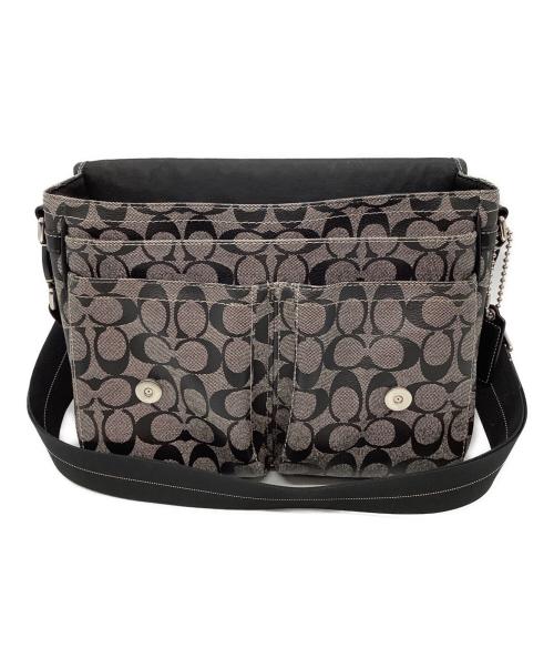 COACH（コーチ）COACH (コーチ) シグネチャー ショルダーバッグ ブラックの古着・服飾アイテム