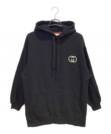 中古・古着通販】GUCCI (グッチ) プルオーバーパーカー ブラック