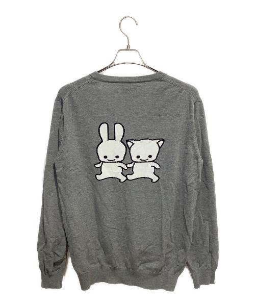 CUNE（キューン）CUNE (キューン) コットンニットカーディガン グレー サイズ:3の古着・服飾アイテム