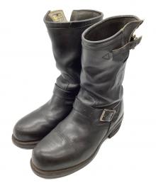 CHIPPEWA（チペワ）の古着「エンジニアブーツ 70s-80s プリント黒タグ」｜ブラック