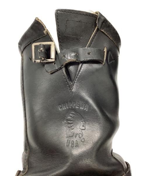 CHIPPEWA（チペワ）CHIPPEWA (チペワ) エンジニアブーツ 70s-80s プリント黒タグ ブラック サイズ:SIZE 不明 (推定25cm)の古着・服飾アイテム