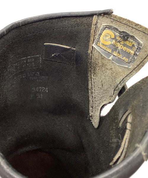 CHIPPEWA（チペワ）CHIPPEWA (チペワ) エンジニアブーツ 70s-80s プリント黒タグ ブラック サイズ:SIZE 不明 (推定25cm)の古着・服飾アイテム